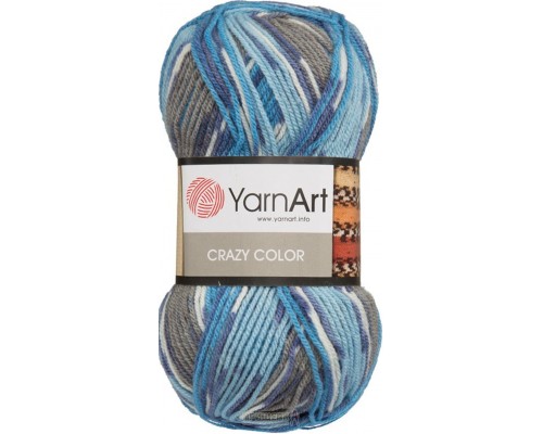 YarnArt Crazy Color (75% Акрил 25% Шерсть, 100гр/260м)